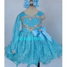 Infant/toddler/baby/children/kids Girl's glitz Pageant evening/prom Dress/clothing  G271B