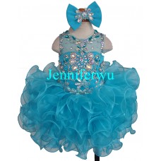 Infant/toddler/baby/children/kids Girl's glitz Pageant evening/prom Dress/clothing 1-6T G284-1