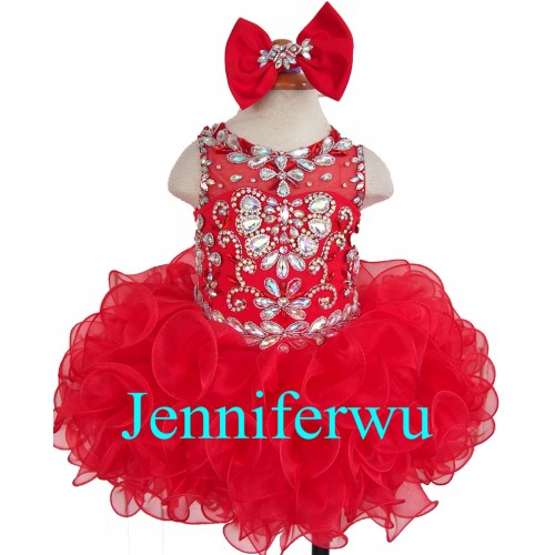 Infant/toddler/baby/children/kids Girl's glitz Pageant evening/prom Dress/clothing 1-6T G284-2