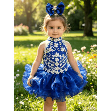 Infant/toddler/baby/children/kids Girl's glitz Pageant evening/prom Dress/clothing  G284-6-2