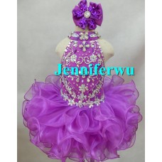 Infant/toddler/baby/children/kids Girl's glitz Pageant evening/prom Dress/clothing  G284H