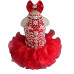 Infant/toddler/baby/children/kids Girl's glitz Pageant evening/prom Dress/clothing  G284Red