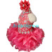 Infant/toddler/baby/children/kids Girl's glitz Pageant evening/prom Dress/clothing  G284coral