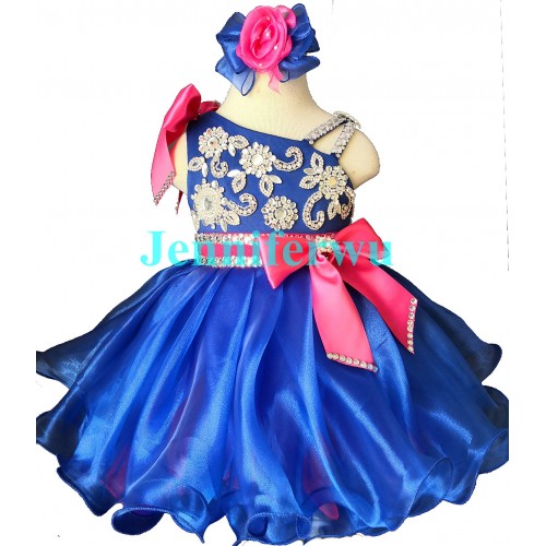 Infant/toddler/baby/children/kids Girl's glitz Pageant evening/prom Dress/clothing  G285RP