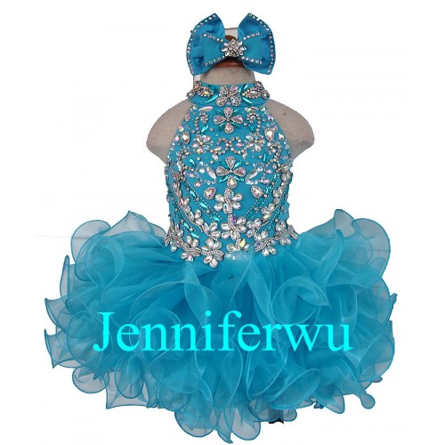 Infant/toddler/baby/children/kids Girl's glitz Pageant evening/prom Dress/clothing 1-6T G316-2