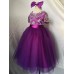 floor length Infant/toddler/baby/children/kids Girl's  glitz pageant  Dress/clothing G387-PURPLE