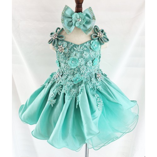 Infant/toddler/baby/children/kids Girl's Pageant evening/prom Dress/clothing 1-6T G505MINT