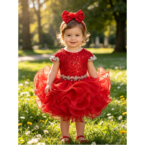 Infant/toddler/baby/children/kids Girl's glitz pageant lace Dress/clothing G515RED Infant/toddler/baby/children/kids Girl's glitz pageant lace Dress/clothing G515RED