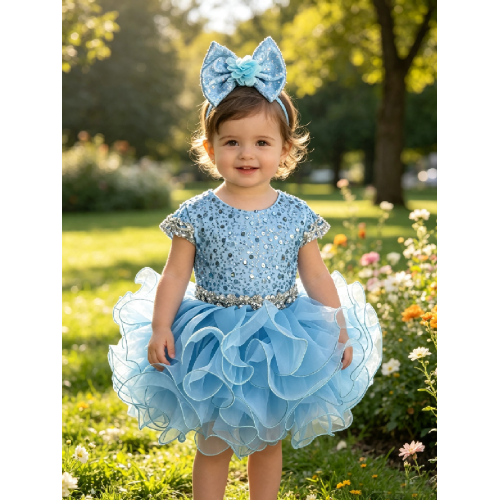  Infant/toddler/baby/children/kids Girl's  glitz pageant  lace Dress/clothing G515bb