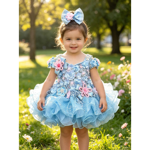 Infant/toddler/baby/children/kids Girl's Pageant evening/prom Dress/clothing 1-6T G522BP