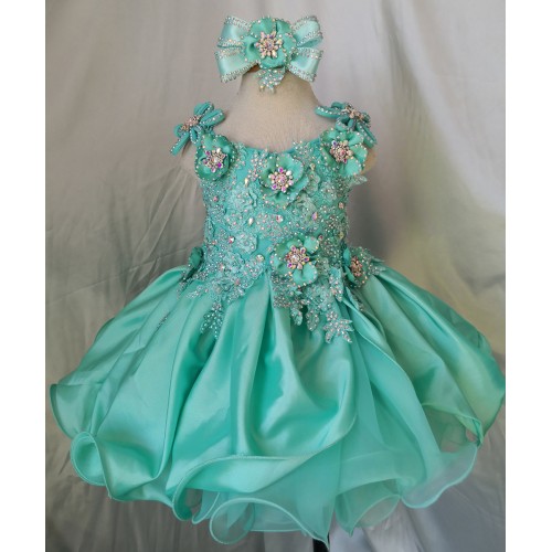 Infant/toddler/baby/children/kids Girl's Pageant evening/prom Dress/clothing 1-6T G535MINT