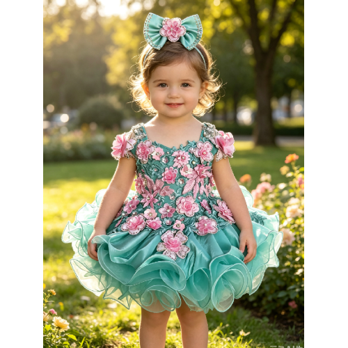  fabulous  Infant/toddler/baby/children/kids Girl's  glitz pageant  Dress/clothing G588BP