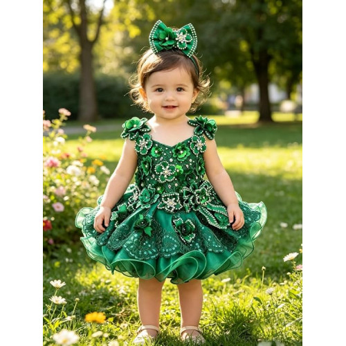  fabulous  Infant/toddler/baby/children/kids Girl's  glitz pageant  Dress/clothing G588ER