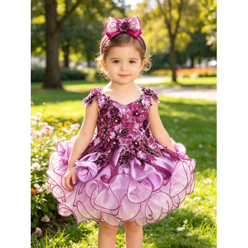  fabulous  Infant/toddler/baby/children/kids Girl's  glitz pageant  Dress/clothing G588FL