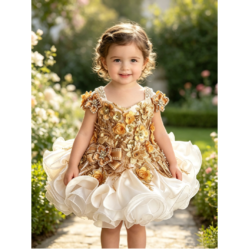 fabulous Infant/toddler/baby/children/kids Girl's glitz pageant Dress/clothing G588GO fabulous Infant/toddler/baby/children/kids Girl's glitz pageant Dress/clothing G588GO
