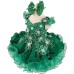  Infant/toddler/baby/children/kids Girl's  glitz pageant  lace Dress/clothingG588 green