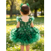 Infant/toddler/baby/children/kids Girl's glitz pageant lace Dress/clothingG588 green Infant/toddler/baby/children/kids Girl's glitz pageant lace Dress/clothingG588 green
