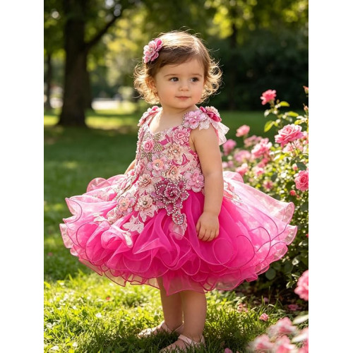  fabulous  Infant/toddler/baby/children/kids Girl's  glitz pageant  Dress/clothing G588NP