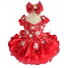 15 color available --Infant/toddler/baby/children/kids Girl's  glitz pageant  lace Dress/clothingG588r