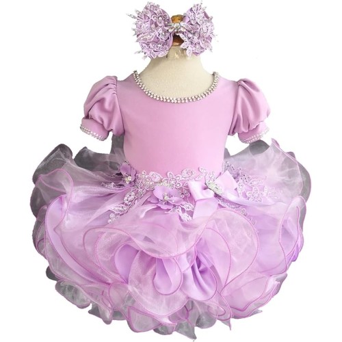  fabulous  Infant/toddler/baby/children/kids Girl's  glitz pageant  Dress/clothingG589Lilac