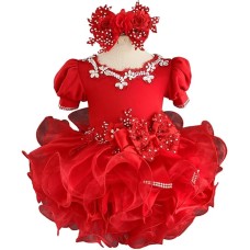  fabulous  Infant/toddler/baby/children/kids Girl's  glitz pageant  Dress/clothingG589RED