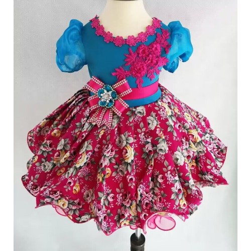 Infant/toddler/baby/children/kids Girl's Pageant evening/prom Dress/clothing 1-6T G599BL-PINK