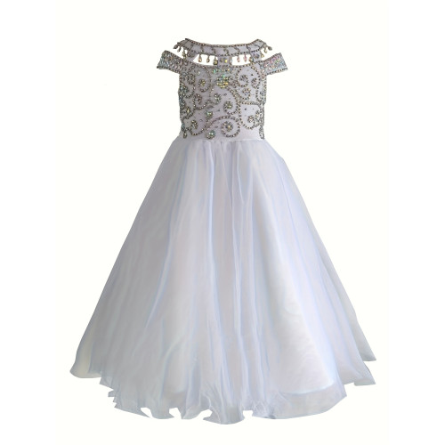  Infant/toddler/baby/children/kids Girl's  glitz pageant  lace Dress/clothing L225White