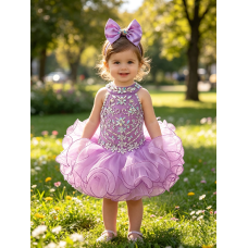 Infant/toddler/baby/children/kids Girl's glitz Pageant evening/prom Dress/clothing LILAC-G284 Infant/toddler/baby/children/kids Girl's glitz Pageant evening/prom Dress/clothing LILAC-G284