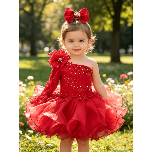 15 color available--Infant/toddler/baby/children/kids Girl's  Pageant evening/prom Dress/clothing  RED-G086