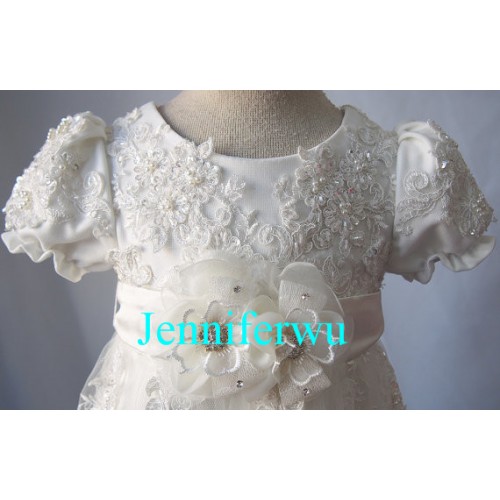 formal baby wear Christening Dress. Baptism Gown, First Communion Dress flower girl dress, Baptism Dress, Baptism Gown C002