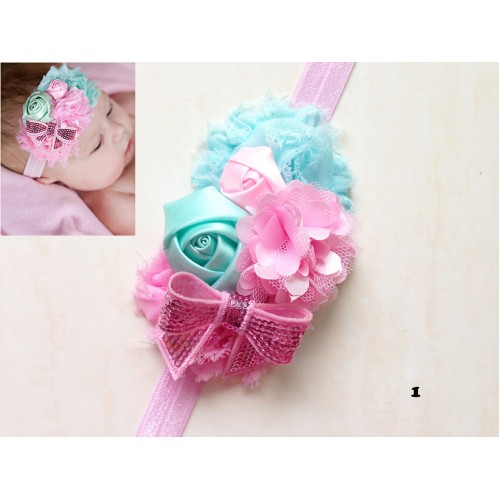 Girl Baby Kids Toddler Infant Flower Rhinestone multicolor Headband Hair Accessories Band 001