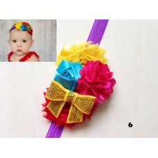 Girl Baby Kids Toddler Infant Flower Rhinestone multicolor Headband Hair Accessories Band 004